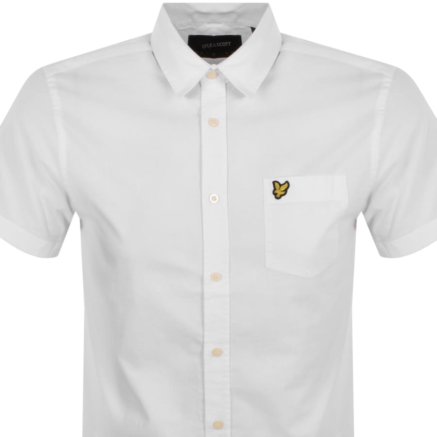 Lyle And Scott Plain Poplin Shirt White Mainline Menswear Ireland